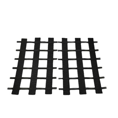 Versterking van het wegbed Biaxiaal Polyester Geogrid Gemaakt van 80-80 PET-materiaal in geel