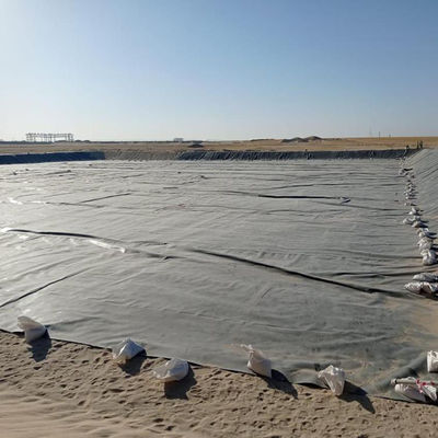 HDPE-geomembraan voor een garnalenvijver in Indonesië 1 mm dik Duurzaam materiaal