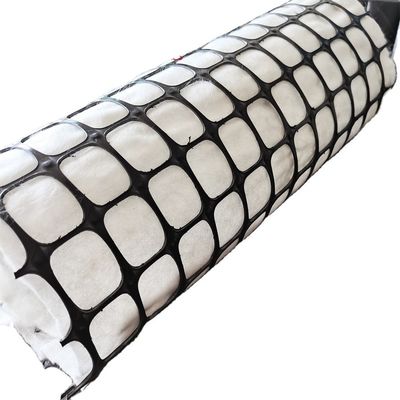 Zwart geotextiel niet-geweven bi-axiale kunststof geogrid Geo-grid gestikt tegen scheuren voor asfaltvloer