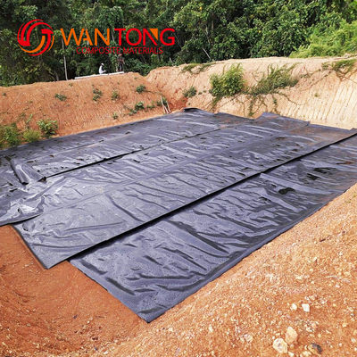 GB/ASTM GRI-GM13 Standaard zwart HDPE-geomembraanpoelvoering voor vissen en garnalenpoelen