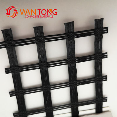 Geogrid 120 kn PVC bedekt met een breedte van 5 m voor wegbouw