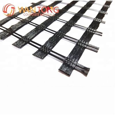 Geogrid 120 kn PVC bedekt met een breedte van 5 m voor wegbouw