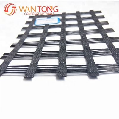 Geogrid 120 kn PVC bedekt met een breedte van 5 m voor wegbouw