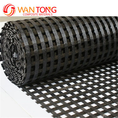 Geogrid 120 kn PVC bedekt met een breedte van 5 m voor wegbouw