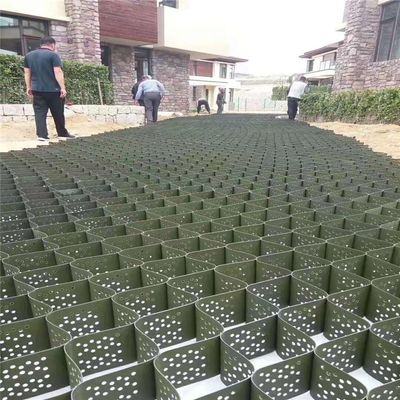 Gele HDPE-geocell-schaaldopper voor stabiele en duurzame stabilisatie van de bodem van paardenhouderijen