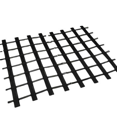 Versterking van het wegbed Biaxiaal Polyester Geogrid Gemaakt van 80-80 PET-materiaal in geel