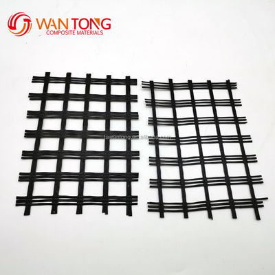 Versterking van het wegbed Biaxiaal Polyester Geogrid Gemaakt van 80-80 PET-materiaal in geel