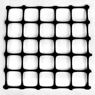 Zwarte polypropyleen PP bi-axiale plastic geogrid mesh rol voor bodemstabilisatie mijnbouw