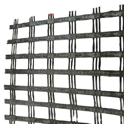 Laag Chinees ontwerp stijl Roadbed Versterking Biaxiaal polyester 80-80 PET Geogrid