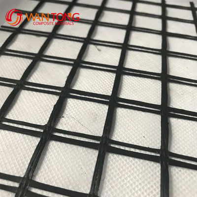 Karl Mayer Machine Produced 50-50kn Glasvezel Geogrid voor roadbed solidificatie