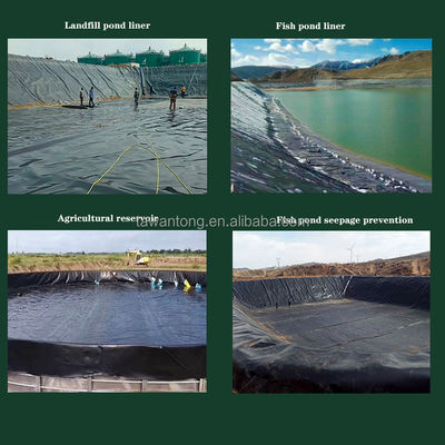 100% maagdelijk HDPE LLDPE Geomembraanplaat 0.3mm 0.5mm 0.75mm Breedte 2m-8m Waterdichtheid