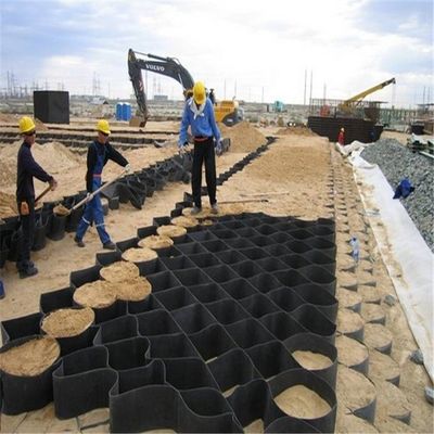 Witte glad oppervlak HDPE-geocel voor duurzame bodemstabilisatie en erosiebestrijding