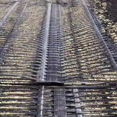 120KN HDPE Plastic Uniaxial Geogrid voor geosynthetische stabilisatie 50m rollengte