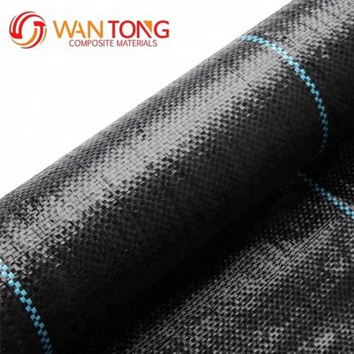 Hoge treksterkte 5 oz Zwart PP Geweven Stof Geotextiel voor de wegbouw