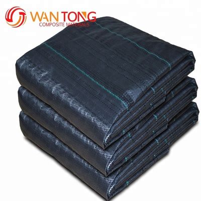 Hoge treksterkte 5 oz Zwart PP Geweven Stof Geotextiel voor de wegbouw