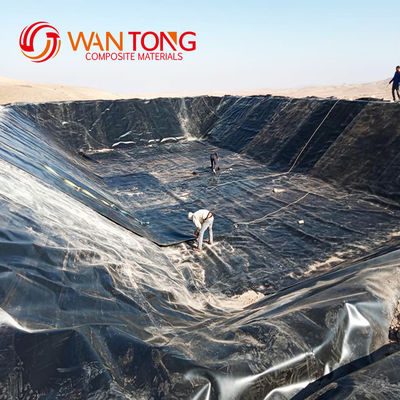 1.5 mm Dikte HDPE Geomembrane voor stortplaats Liner Mining Liner Zwart Kleur