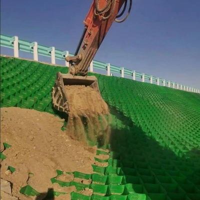 Noorwegen HDPE Geocell voor steunmuur 50mm-250mm Hoogte CE ISO14001 ISO9001 Gecertificeerd