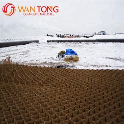 Geocellen met textuur/perforatie van HDPE voor versterking van beugelwanden Hoogte 50 mm-250 mm