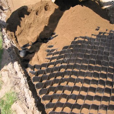 Geocellen met textuur/perforatie van HDPE voor versterking van beugelwanden Hoogte 50 mm-250 mm