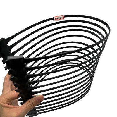 CE/ISO9001 gecertificeerd HDPE eenassig geogrid voor beveiligingswandversterking Zwart