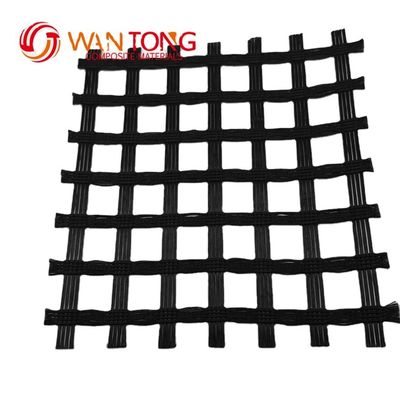 Traditioneel ontwerp Geosynthetisch materiaal Warp breiwerk PVC bedekt Pet Polyester Geogrid
