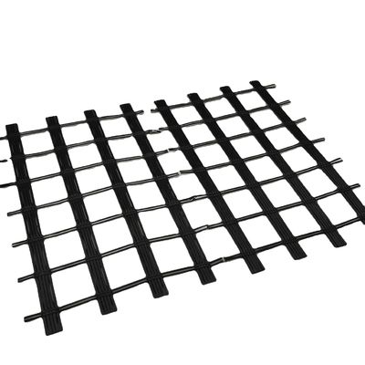 Glasvezel-maasnet Glasvezel-geogrid voor wegversterking in zwart