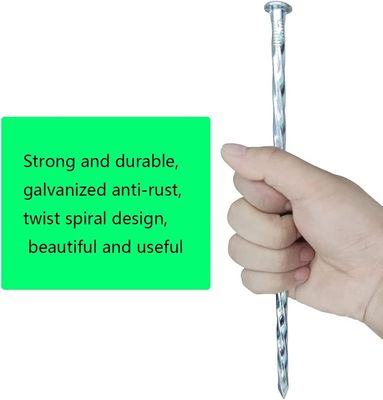 10 inch Common Nail gegalvaniseerde metalen spiraal nagels voor kunstgras landschapsstaak