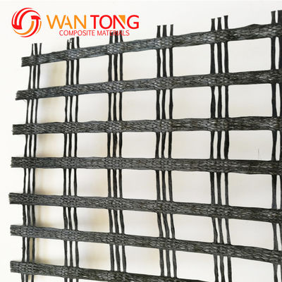 12.7*12.7mm 25.4*25.4mm Mesh Size Bitumen Coated Fiberglass Geogrid voor Asfaltweg