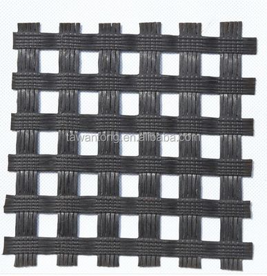 Chinese ontwerpstijl ISO-standaard 50kn Glasvezel Geogrid voor wegbouw