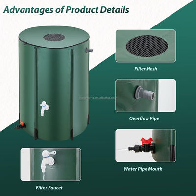 66 gallon opvouwbare tank voor het verzamelen en opslaan van water in draagbare regenvaten