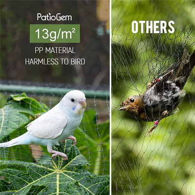 UV-bestendige witte zwarte groene PP-plastic mesh voor het bestrijden van vogelnetten en konijnenherten