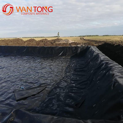 Geomembraan voor vijvers in zwart-wit HDPE voor milieubescherming