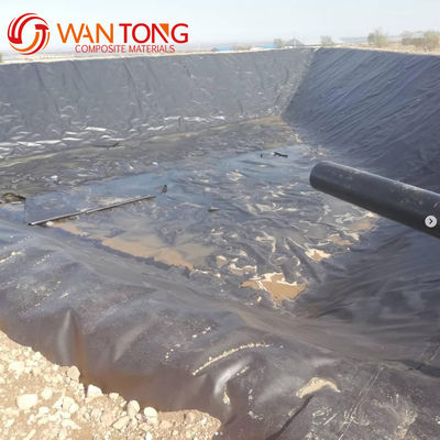 Geomembraan voor vijvers in zwart-wit HDPE voor milieubescherming