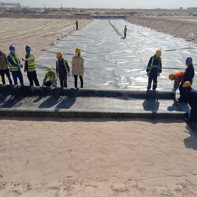 100% maagdelijk HDPE LLDPE 1mm 2mm HDPE geomembrane-liner voor visvijvercultuur stortplaatsen