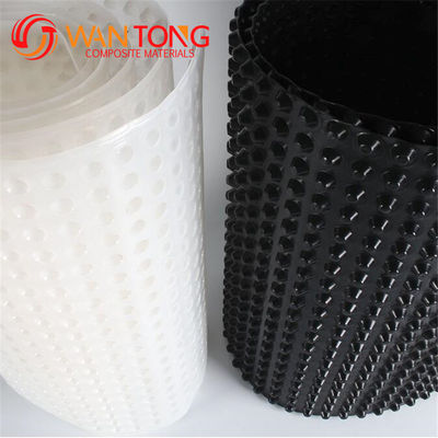 HDPE PP Virgin Recycle High Strength 10mm Dimple Height Drainage Board voor tunnel/metro