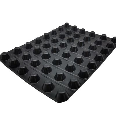 Hoogte 60 mm HDPE-drenageplank met plasticscherpen voor golfbaan- en dakwaterdichtheid