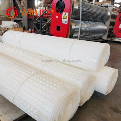 Hoogte 60 mm HDPE-drenageplank met plasticscherpen voor golfbaan- en dakwaterdichtheid