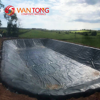 Op maat gemaakte breedte 1,5 mm HDPE-geomembraan voor Chinese design-stijl vijvervoering bij lagere