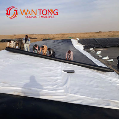 Ruwe oppervlakte HDPE Geomembrane Workshop 1,0 mm film blazen voor waterdichte dam bekleding