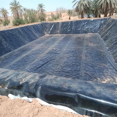 Zwarte HDPE-geomembrane-liner 1 mm voor landbouwpoelen waterdicht 0,5 mm 0,75 mm 1,5 mm
