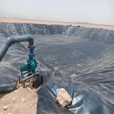 Zwarte HDPE-geomembrane-liner 1 mm voor landbouwpoelen waterdicht 0,5 mm 0,75 mm 1,5 mm