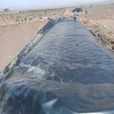 Zwarte HDPE-geomembrane-liner 1 mm voor landbouwpoelen waterdicht 0,5 mm 0,75 mm 1,5 mm