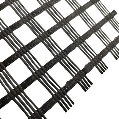 50-200m Lengte Geogrid voor Asfaltwegbouw Duurzaam polyester PET-composite