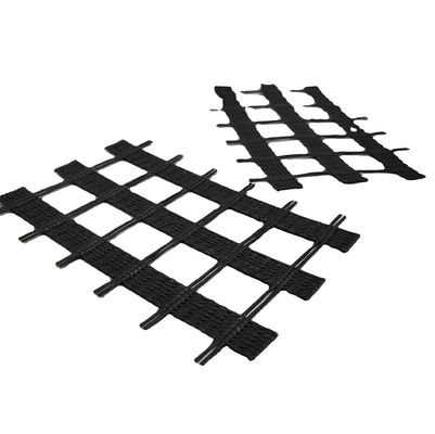 80 kn 120 kn Tensile yield Biaxial/Uniaxial Polyester Pet Geogrid voor wegbouw