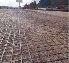 Zwart geotextiel niet-geweven bi-axiale kunststof geogrid Geo-grid gestikt tegen scheuren voor asfaltvloer