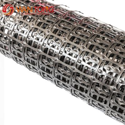 Strengte 40/40 kn Polypropyleen Plastic Geogrid Biaxial PP Geogrid voor inspectie ter plaatse