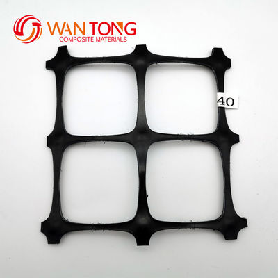 Strengte 40/40 kn Polypropyleen Plastic Geogrid Biaxial PP Geogrid voor inspectie ter plaatse
