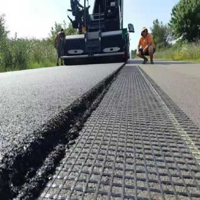 Versterking van het wegdek 60 kn Glasvezel Biaxial Geogrid met ISO-certificering