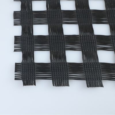 ISO-standaard Geocomposite Geogrid van glasvezel voor asfaltlaagversterking 50/50kn
