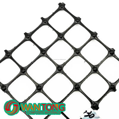 1-6 m Breedte 30 kn Plastic PP Bi-axiale geogrid Geotextiel voor wegbouw